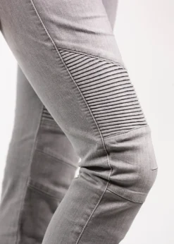 John Doe Betty Biker Jeans Light Grey -Motoruitrusting Winkel john doe betty biker jeans light grey 2