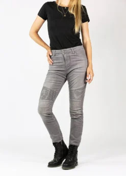 John Doe Betty Biker Jeans Light Grey -Motoruitrusting Winkel john doe betty biker jeans light grey 7